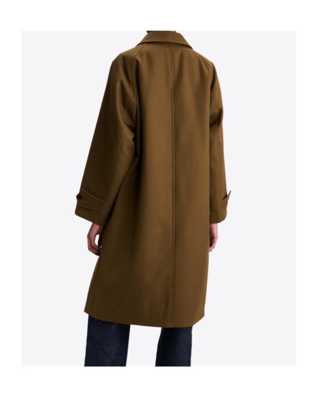 A.P.C. Brown Spread-Collar Raglan-Sleeve Coat