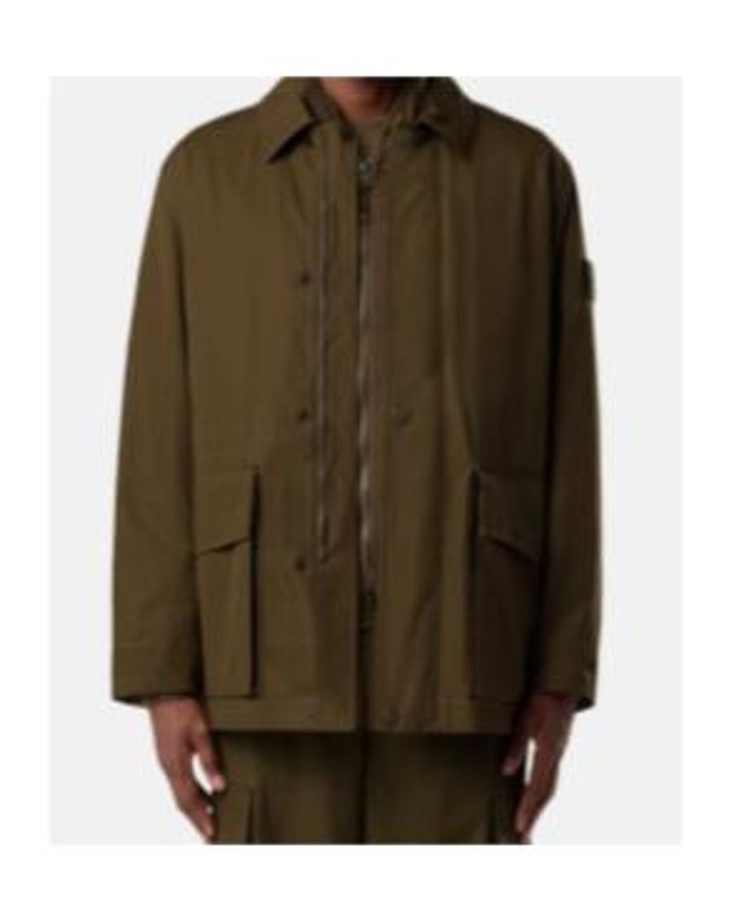 Stone Island Green Windproof And Breathable Coach Jacket for men