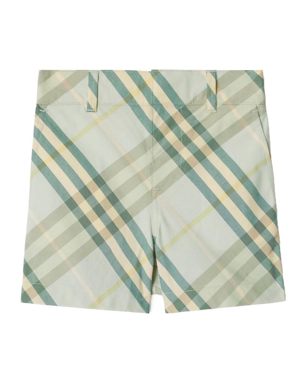 Burberry Green Check Cotton Shorts