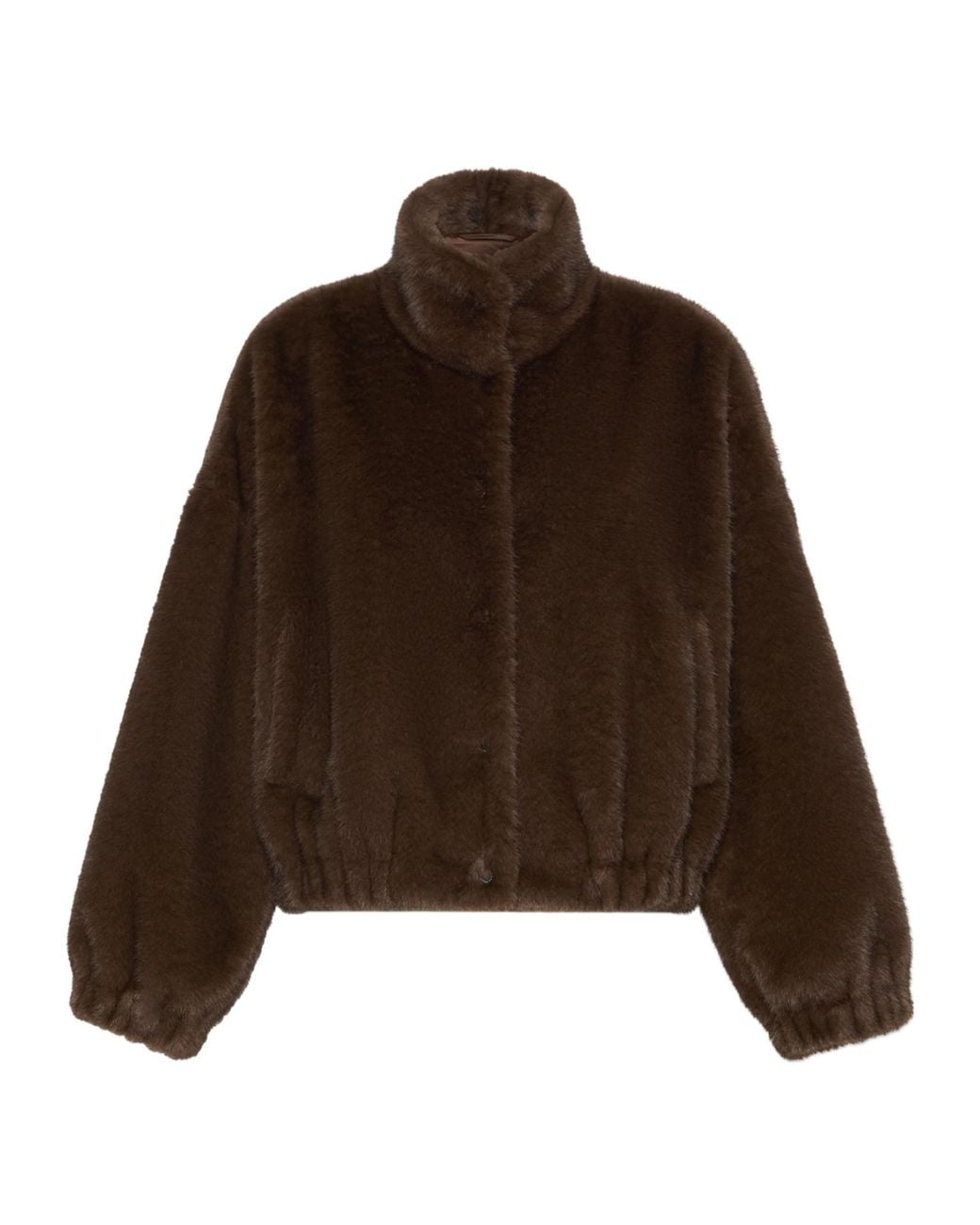 Weekend by Maxmara Brown Mock Fur Short Jacket