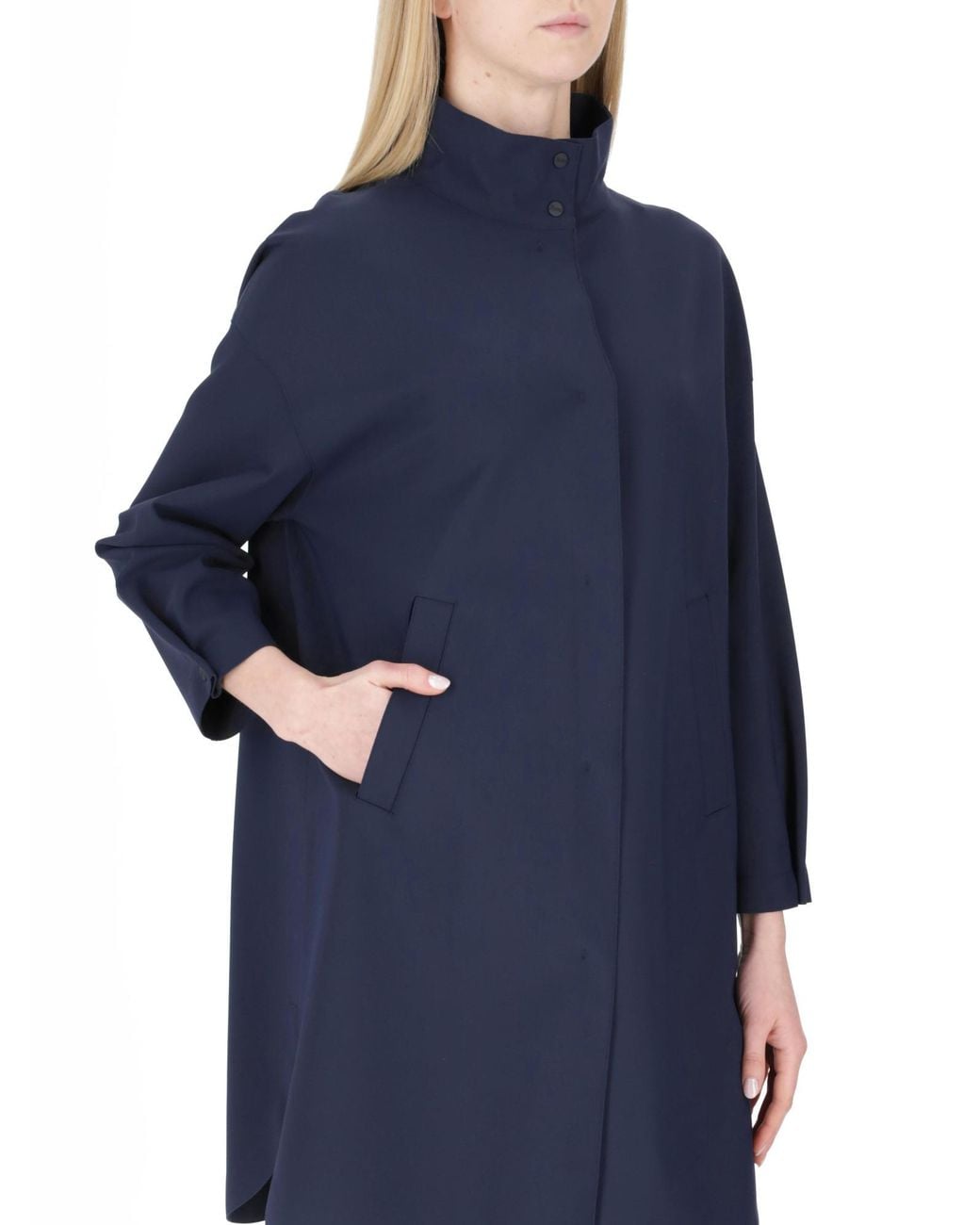 Herno Blue Long-Sleeve Coat