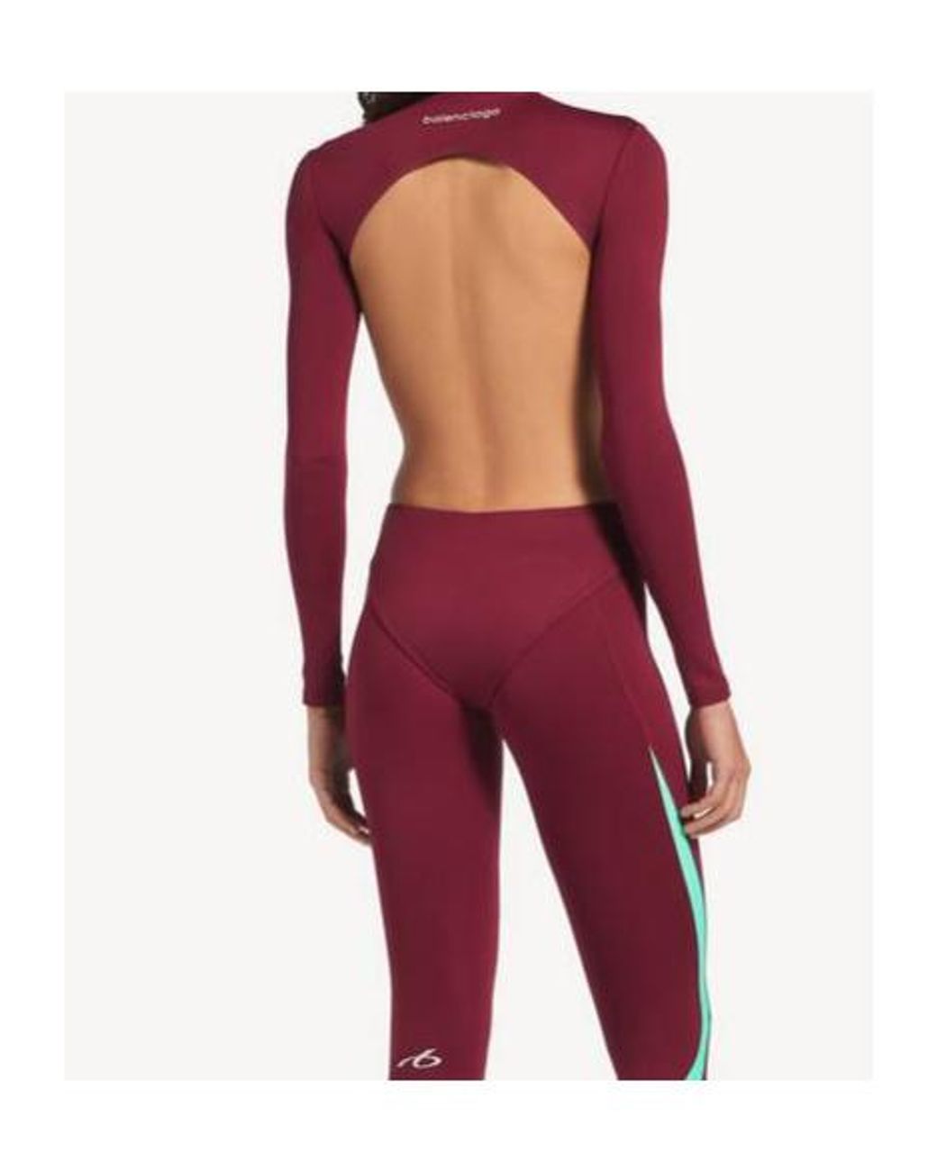 Balenciaga Red Techwear Cut-Out Bodysuit