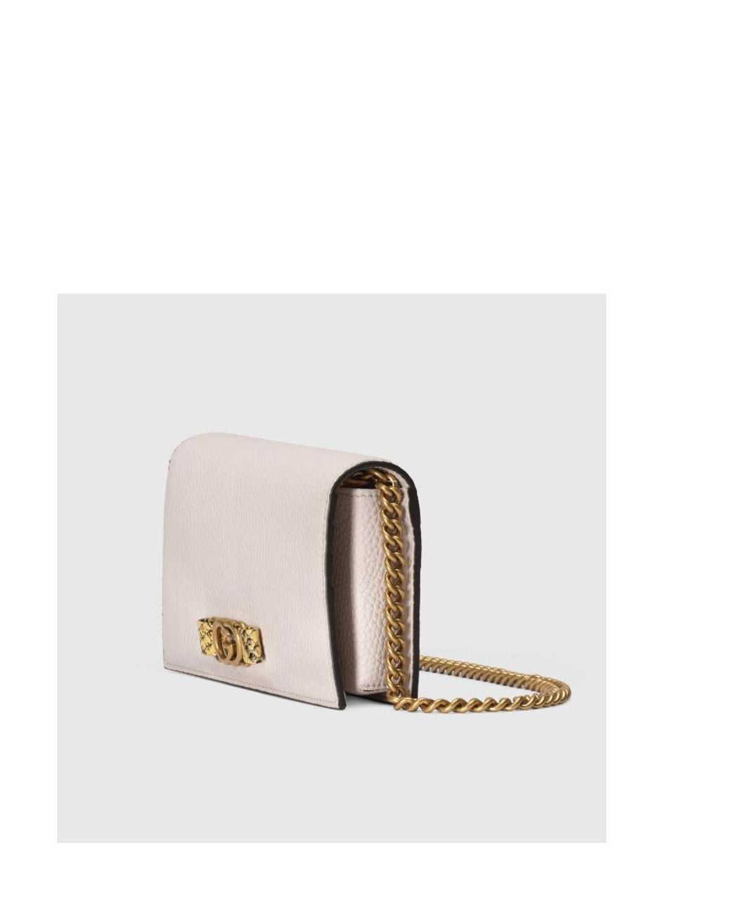 Gucci White Gg Incrocio Leather Clutch