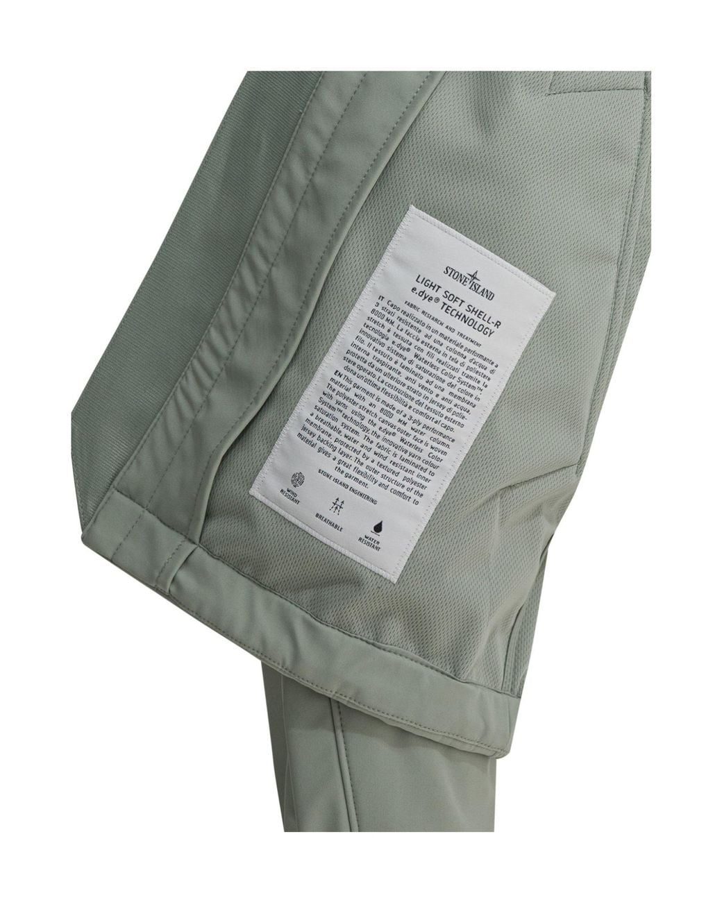 Stone Island Green Stand Collar Zip-Up Jacket for men