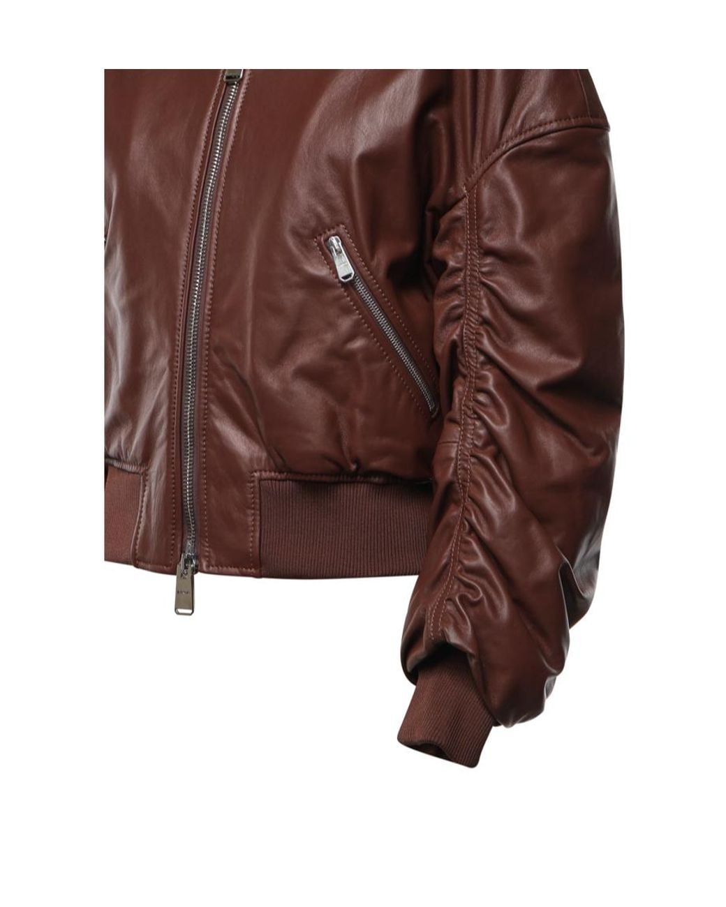 Dondup Brown Oversized Bomber Jacket