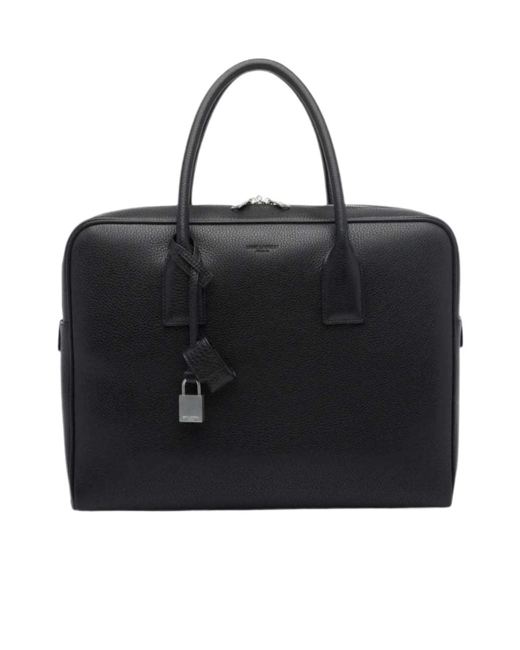 Saint Laurent Black Bv Bowling Brief Messenger Bag for men