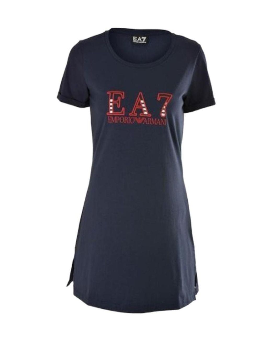 EA7 Blue Short Sleeve Dress
