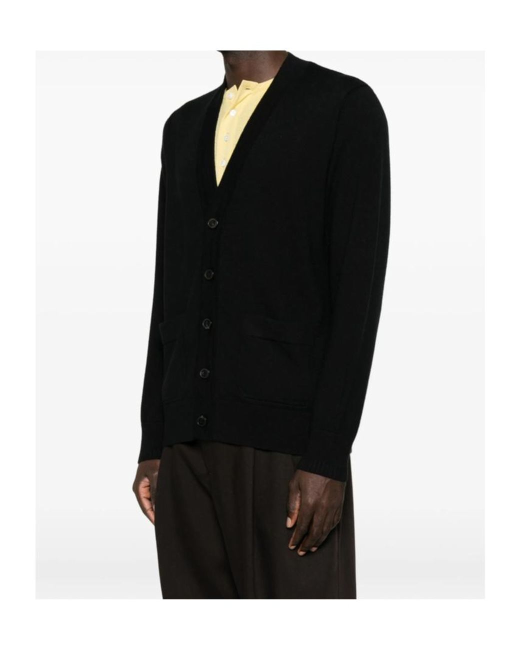 Dries Van Noten Black Long-Sleeved Sweater for men