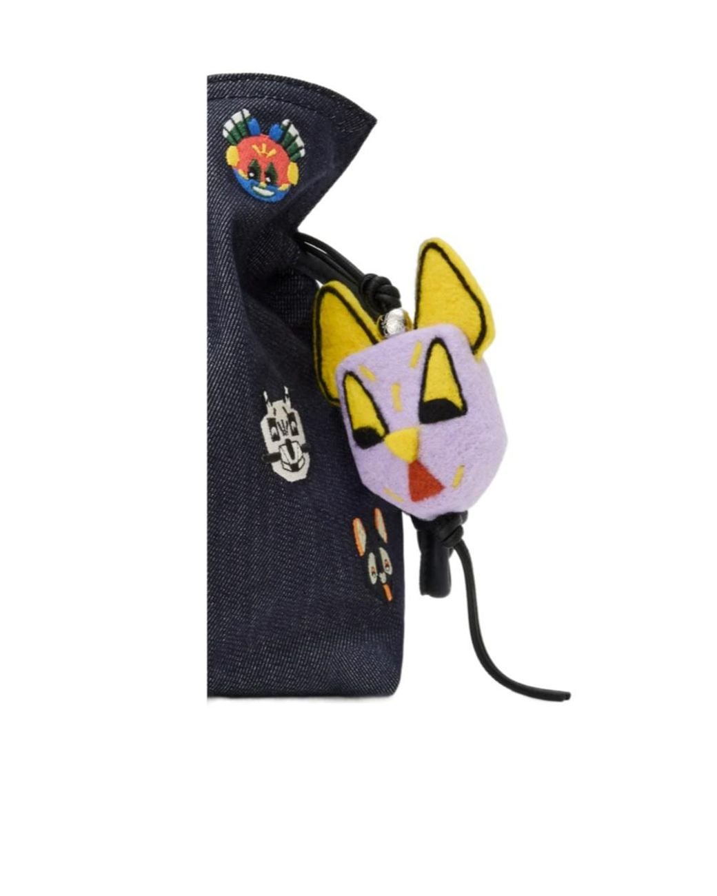 Loewe Metallic Louis Wain Cat-Motif Felt Bag Charm