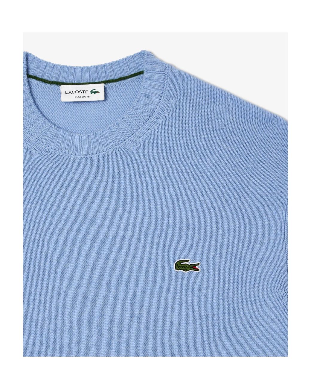 Lacoste Blue Logo Patch Crewneck Jumper for men