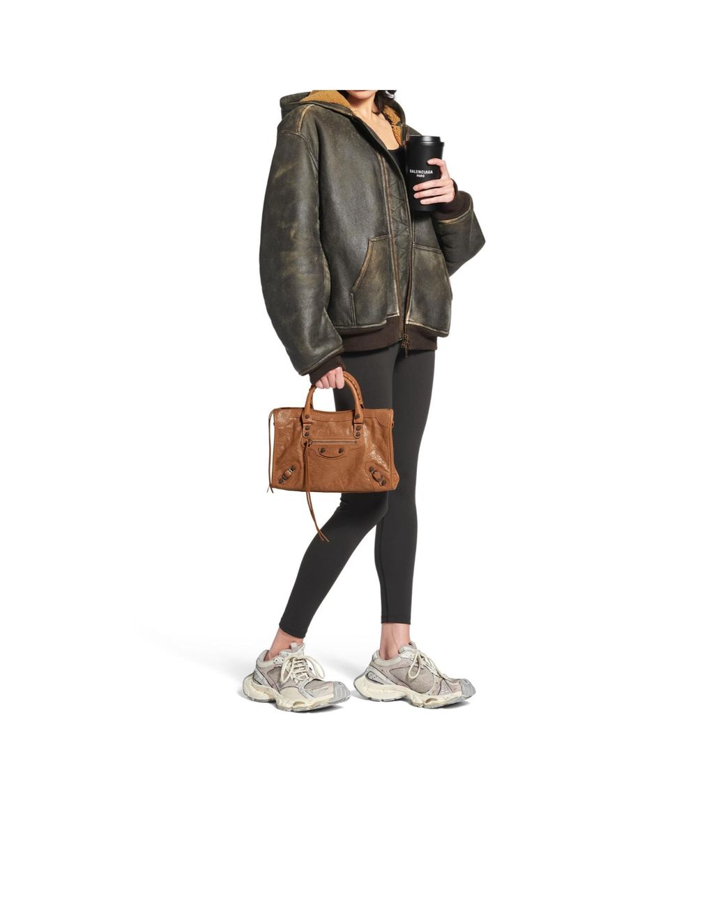 Balenciaga Brown Le City Small Tote Bag
