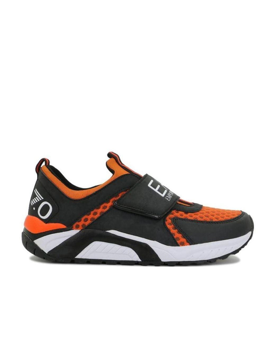 EA7 Black Logo Round-Headed Casual Sports Shoes for men