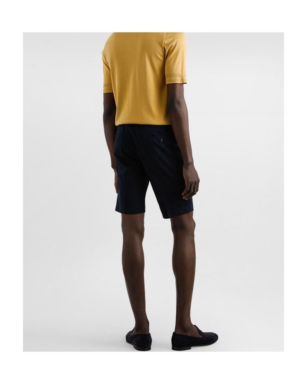 Dolce & Gabbana Blue Stretch-Cotton Bermuda Shorts for men