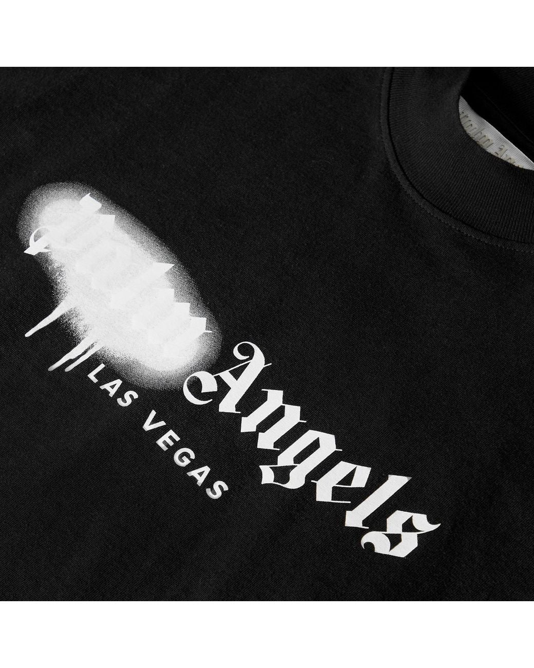 Palm Angels Black Mockneck Cropped Tee