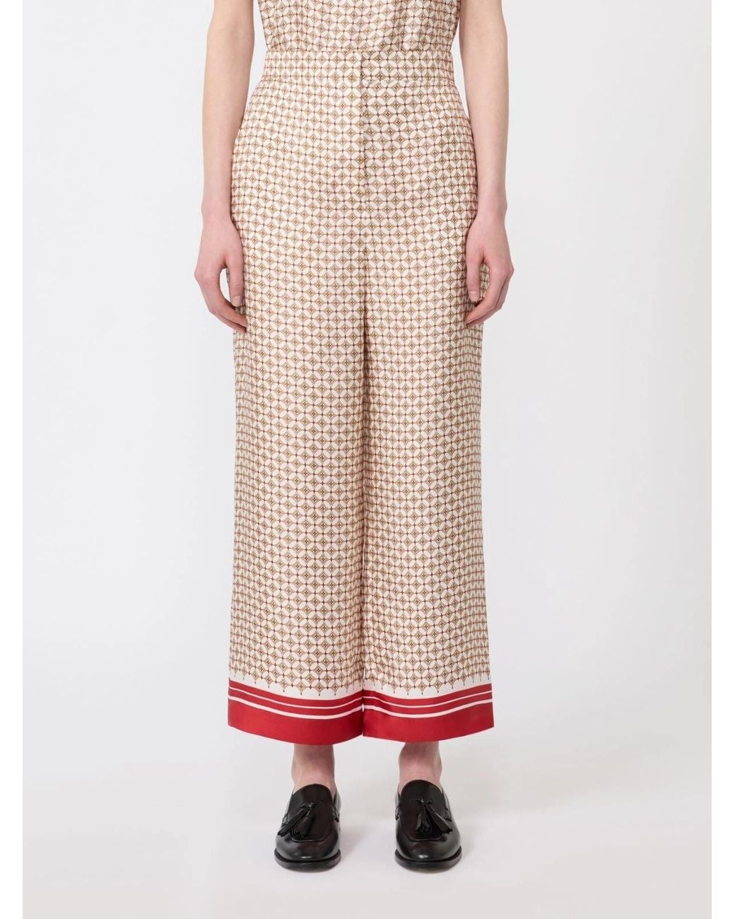 Max Mara Natural Studio Mstottelia Printed Wide-Leg Pants