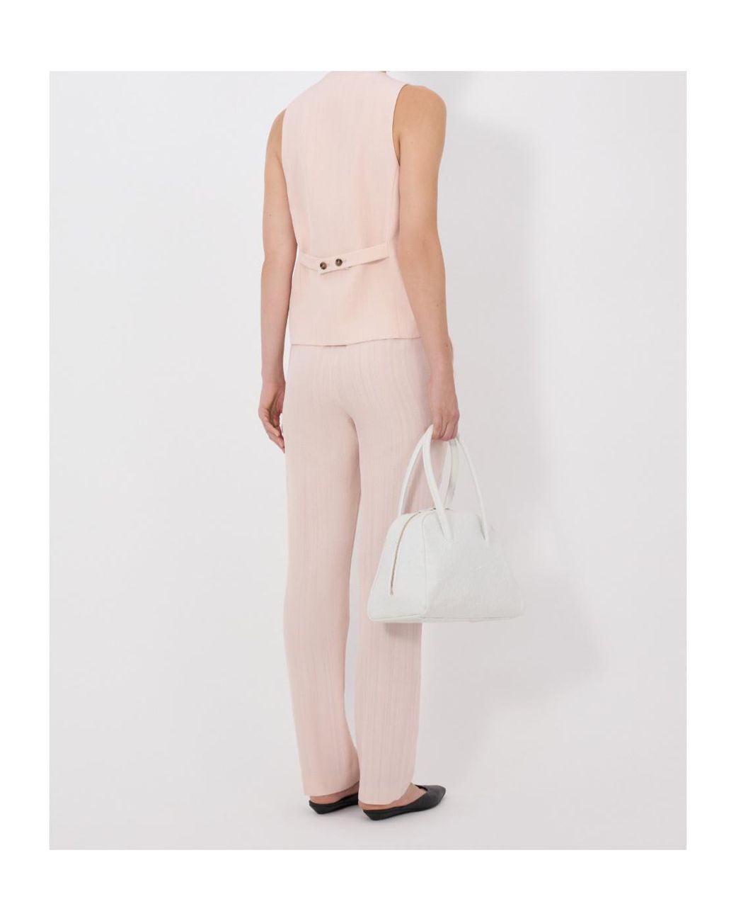 Loulou de Saison Pink Button Welt Pocket Waistcoat