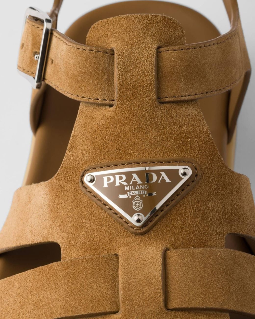 Prada Brown Suede Fisherman Sandals for men