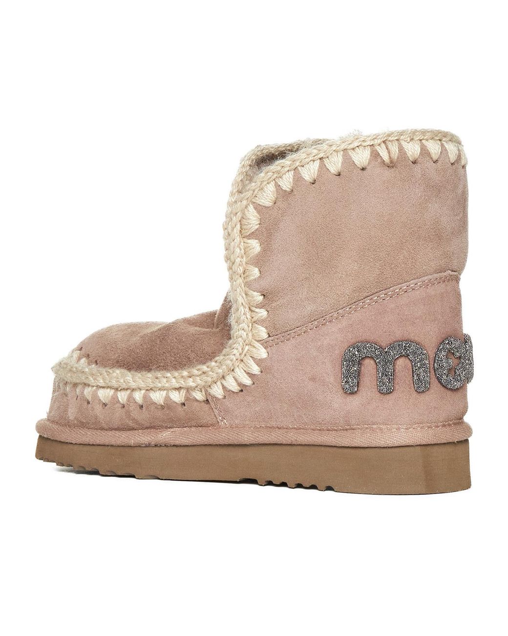 Mou Natural Round Head Snow Boots