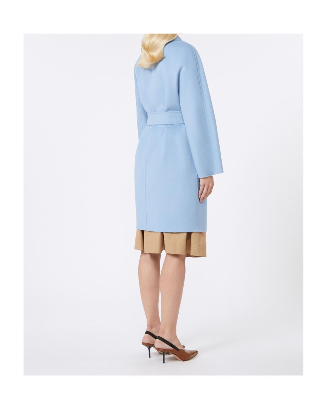 Max Mara Blue Studio Ajaccio Belted Coat