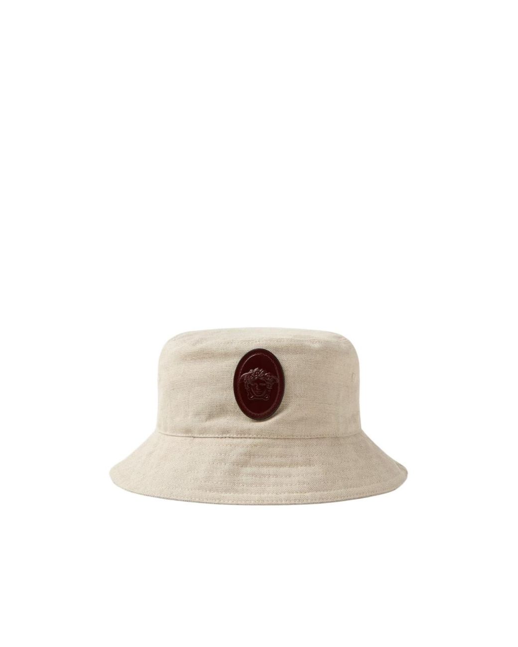 Versace White Logo Patch Bucket Hat