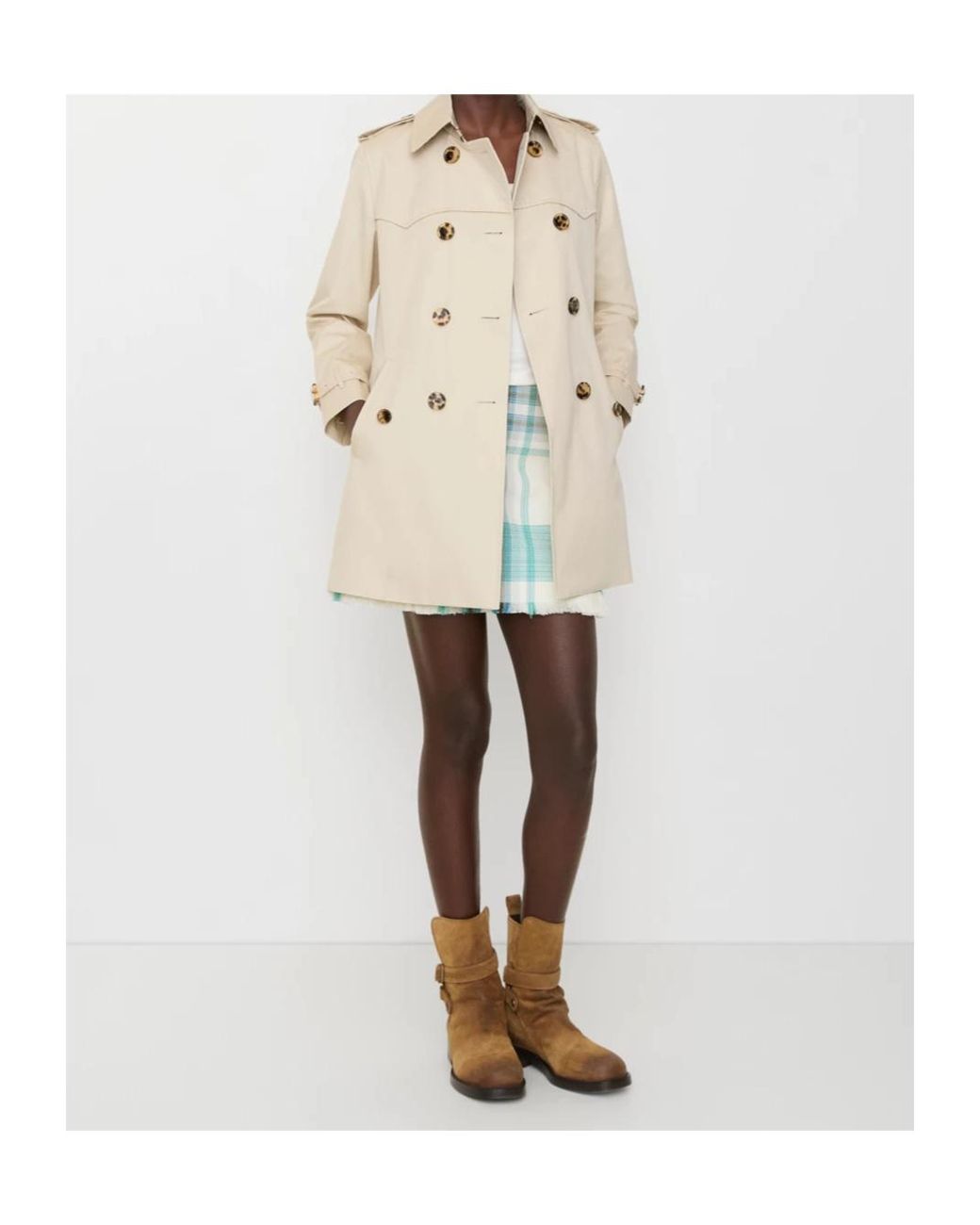Burberry Natural Summerside Double-Breasted Coat