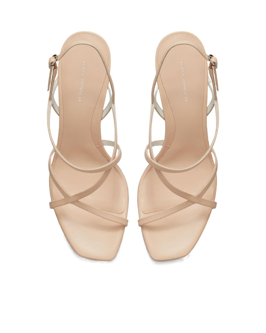 Tory Burch White Square Toe Sandals