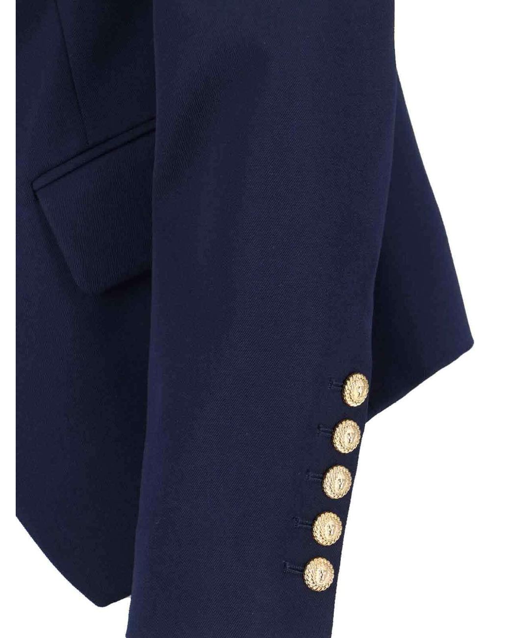 Balmain Blue Jackets Virgin Wool