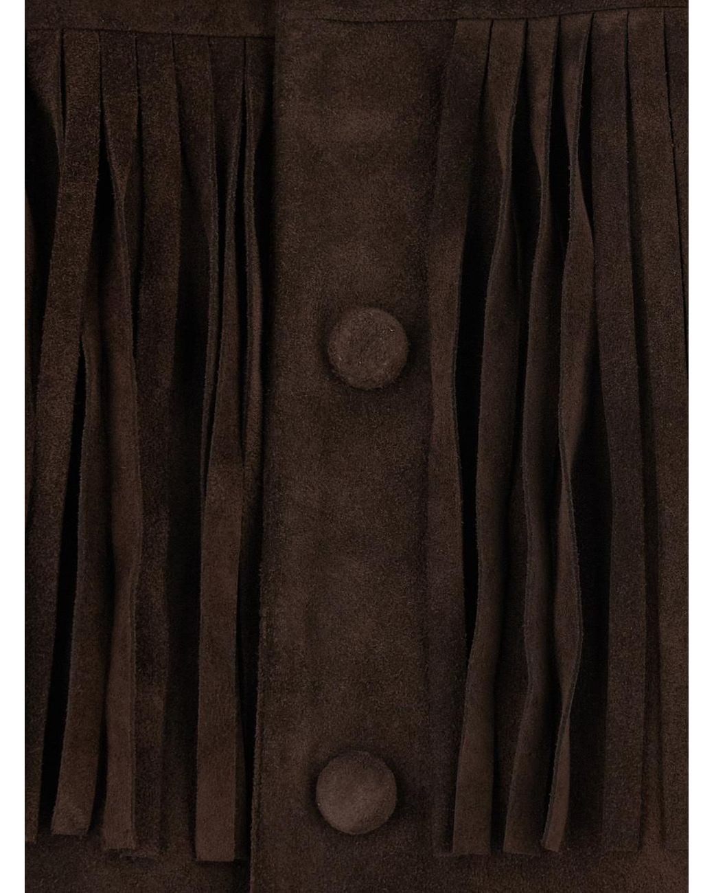 FRAME Black Rodeo Fringed Suede Jacket
