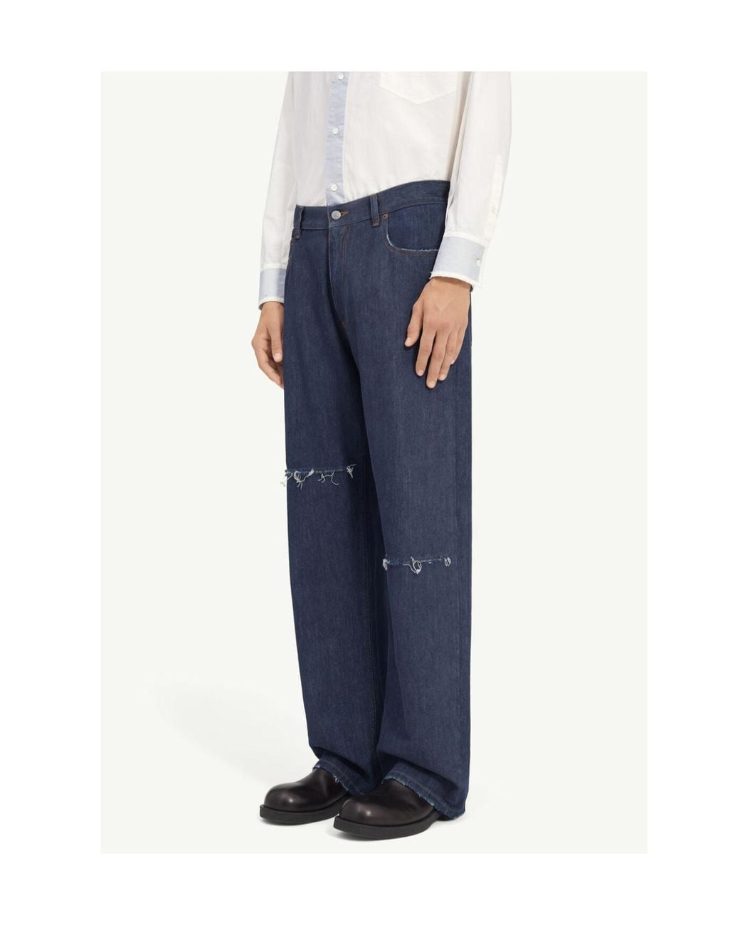 MM6 by Maison Margiela Blue Wide-Leg Jeans for men
