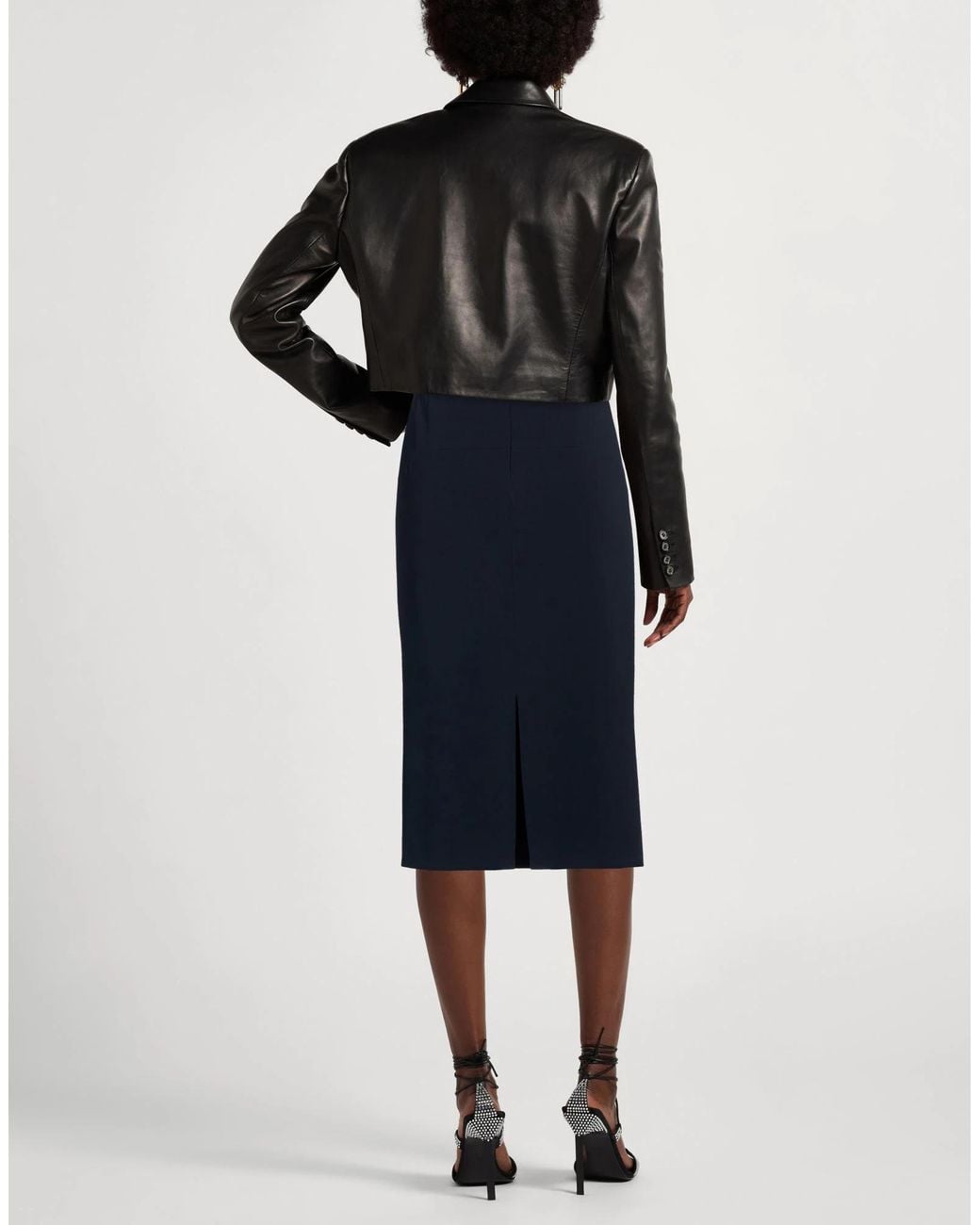 Max Mara Blue Solid-Color Bodycon Skirt