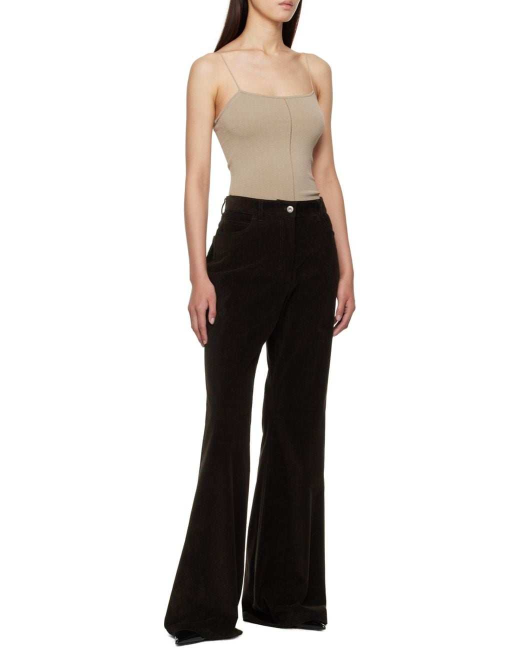 Ferragamo Black Ferragamo Flared Cords Trousers