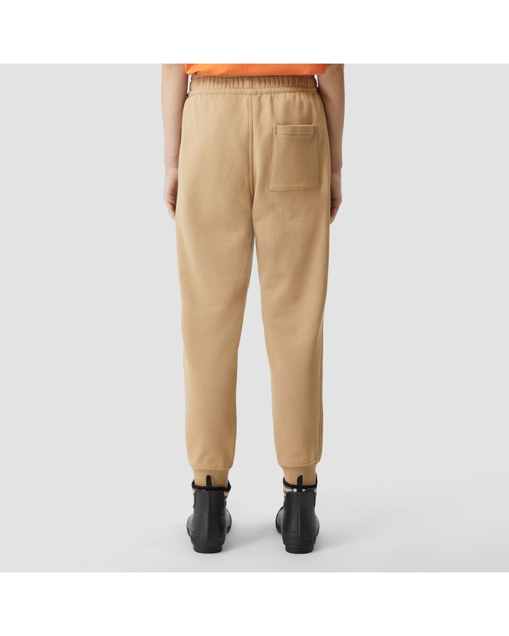 Burberry Natural Logo Patch Cotton Track Pants
