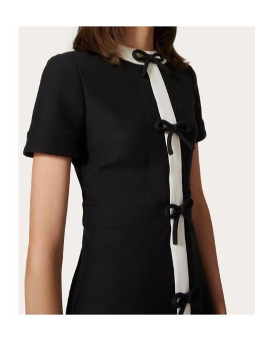 Valentino Black Crepe Couture Short Dress