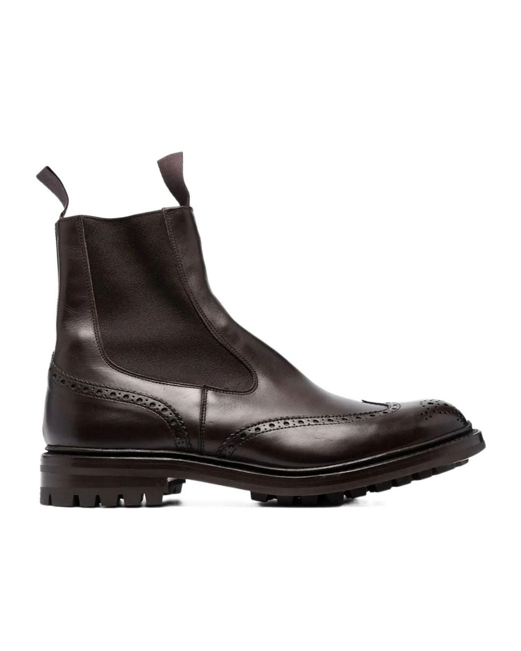 Tricker's Brown Detailed Chelsea Boots for men