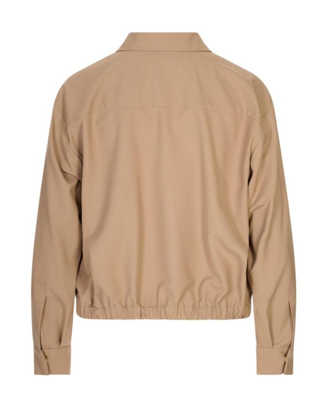 Fabiana Filippi Natural Chest-Pocket Elasticated-Hem Jacket