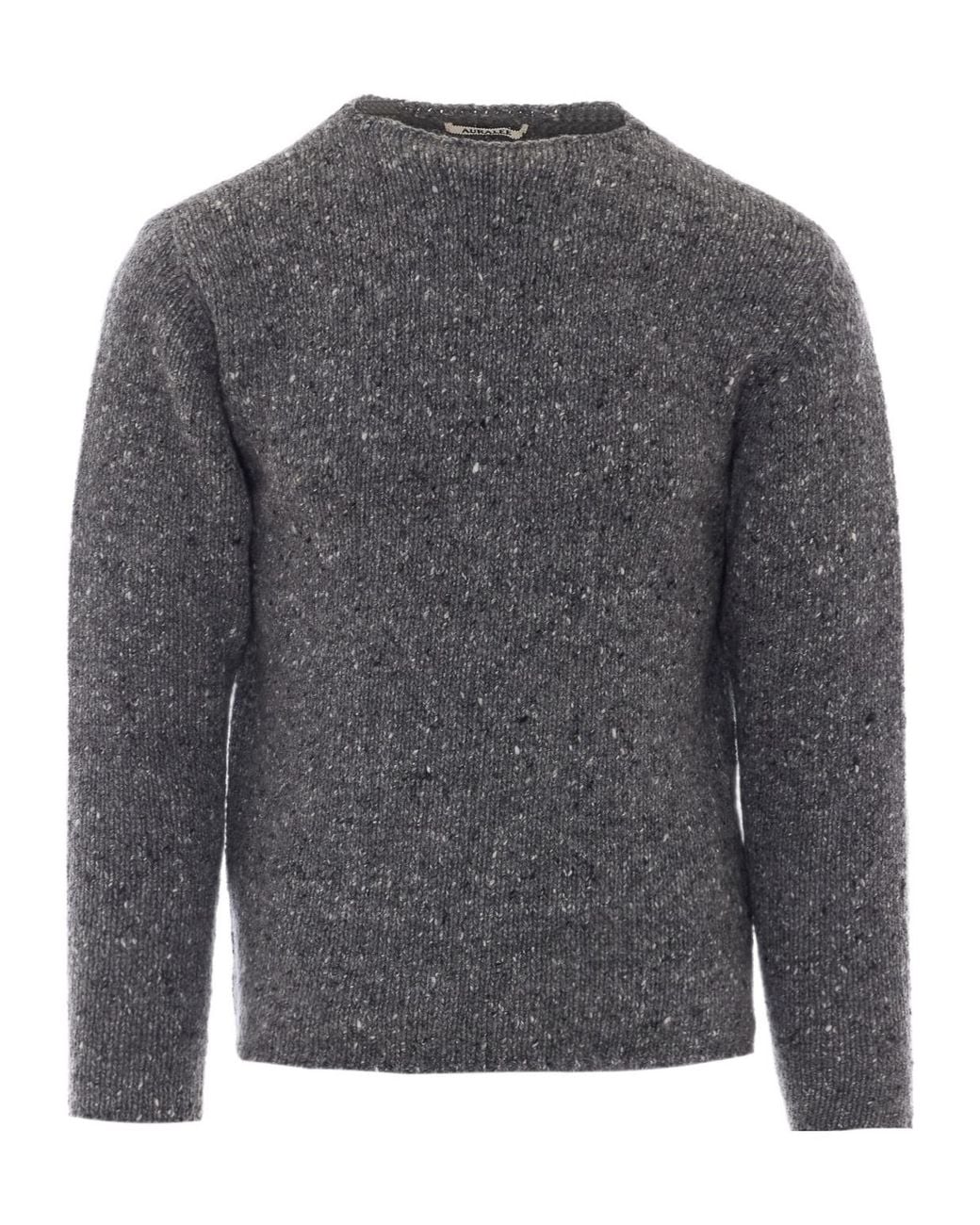 Auralee Gray Long-Sleeve Knit Top for men