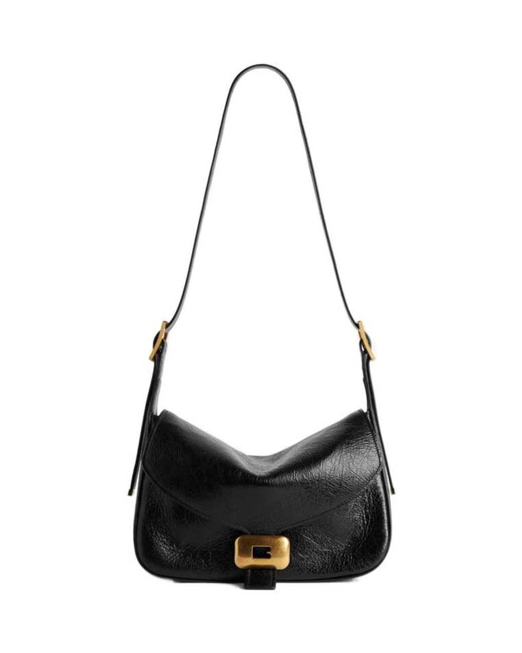 Balenciaga Black Clicca Medium Shoulder Bag