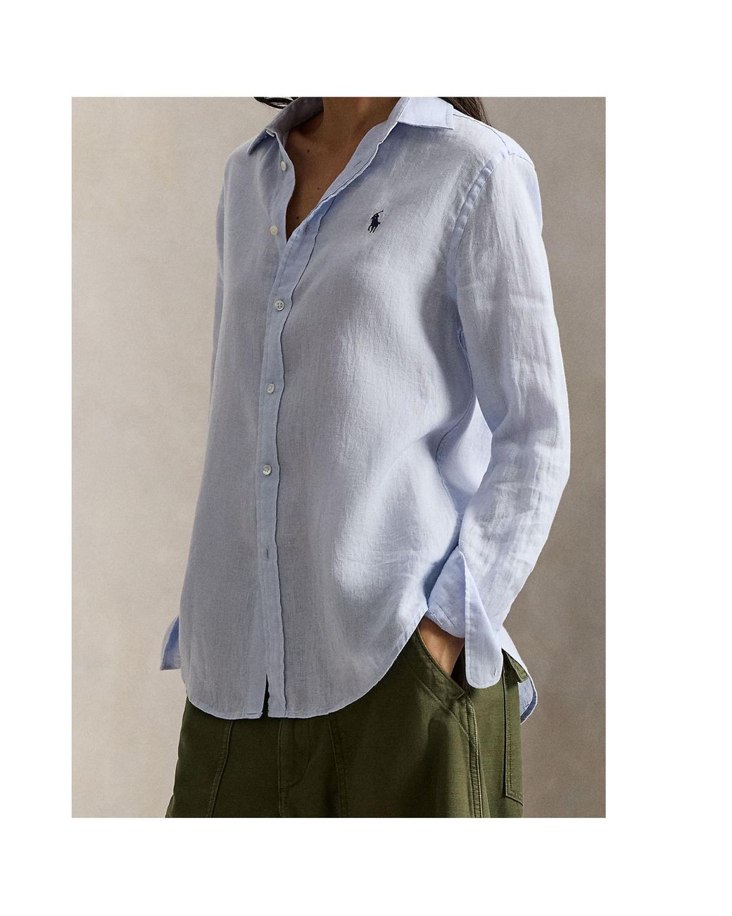 Polo Ralph Lauren Blue Classic Linen Shirt