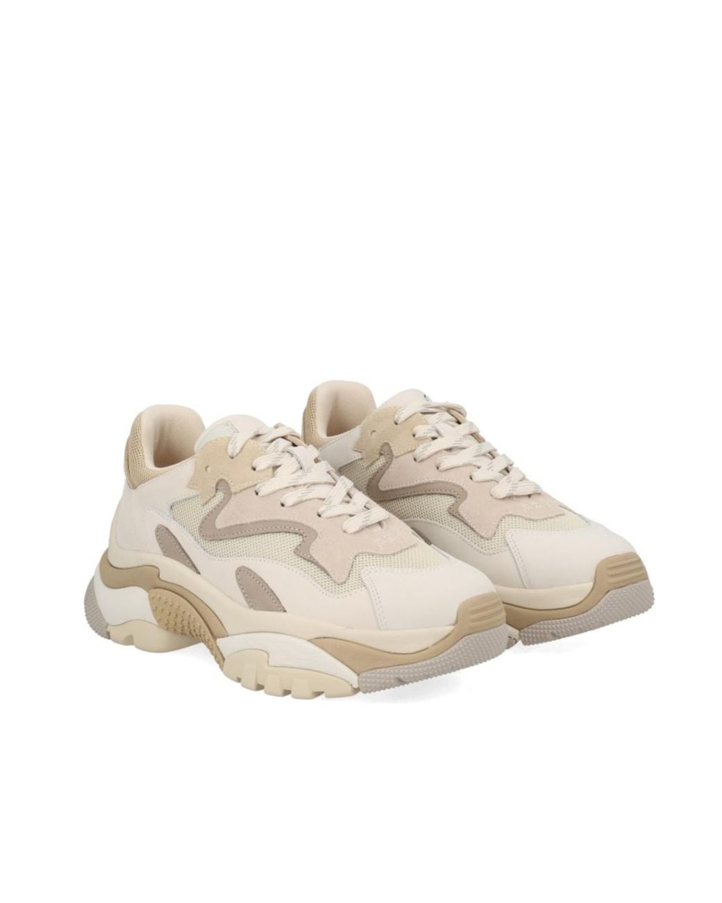 Ash Natural Round-Toe Sneakers