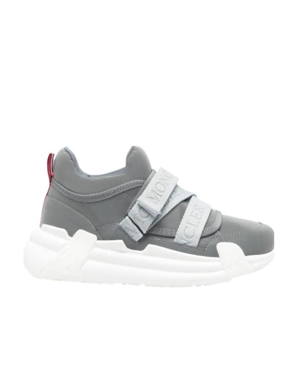 Moncler Gray Down Compassor Low-Top Sneakers