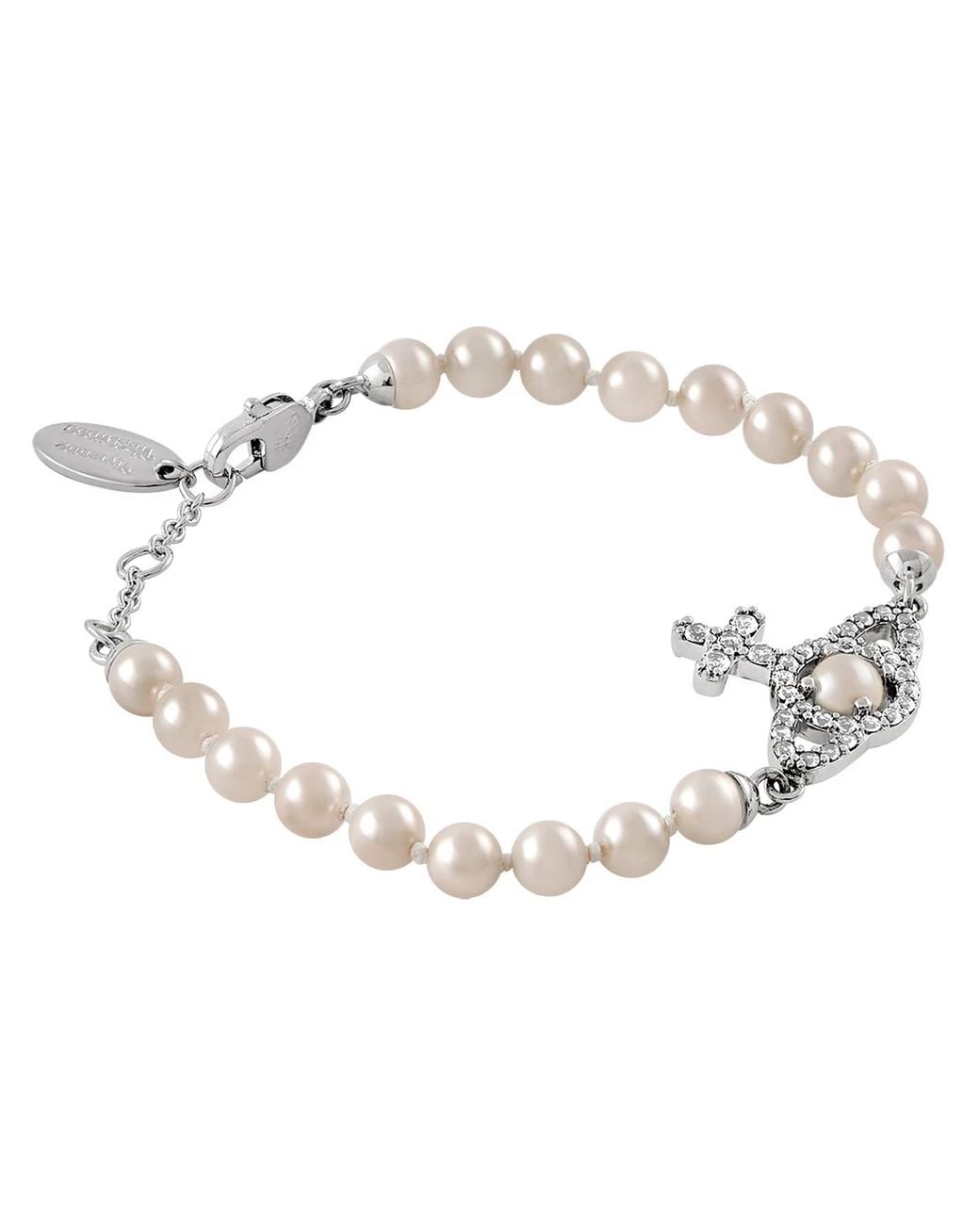 Vivienne Westwood Metallic Olympia Pearl Bracelet