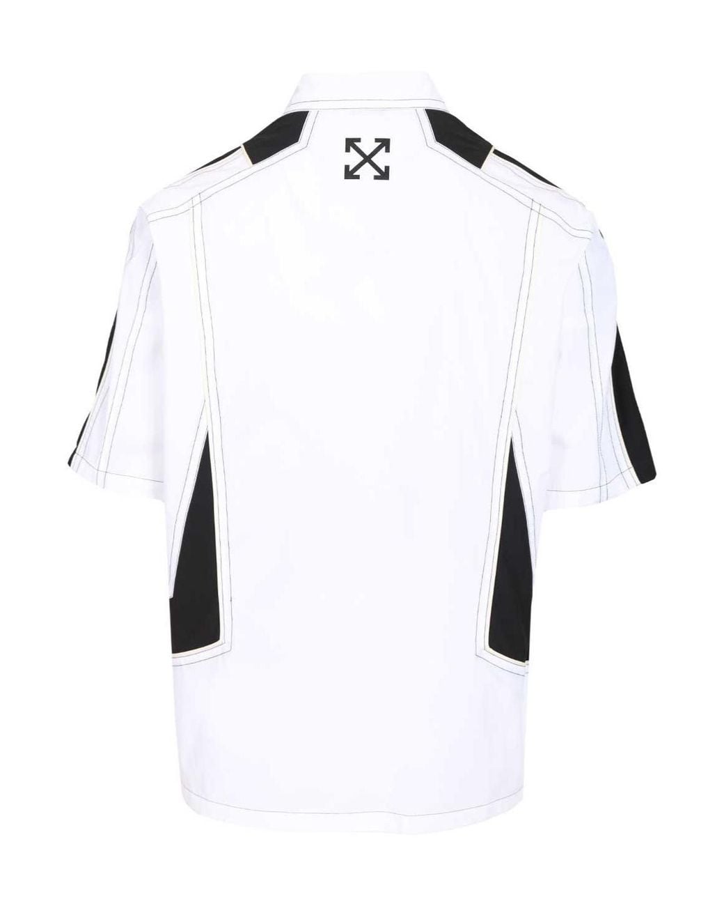 Off-White c/o Virgil Abloh White Race Logo Panel Shirt for men