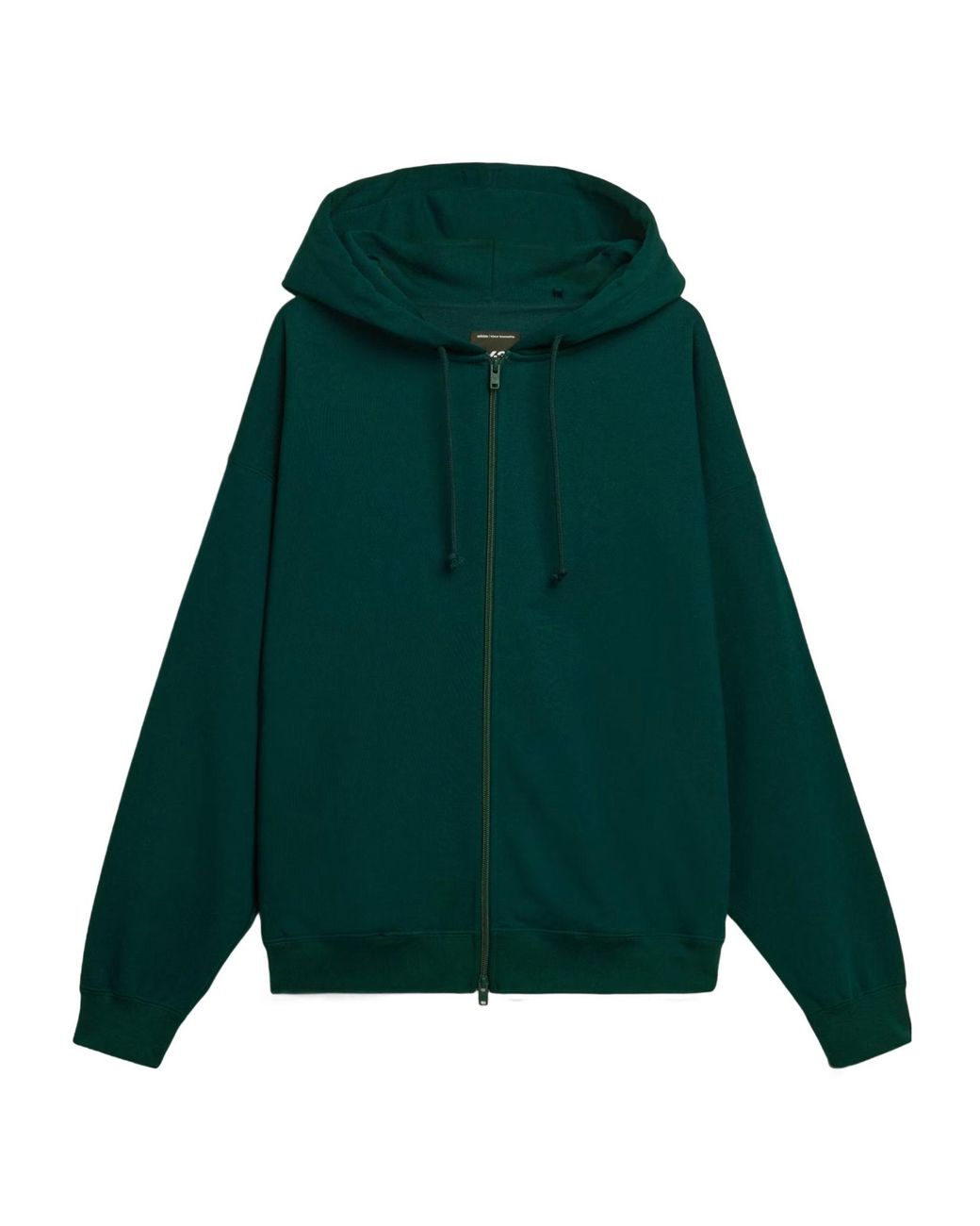 Y-3 Green Fl Zip-Up Hooded Sweatshirt for men
