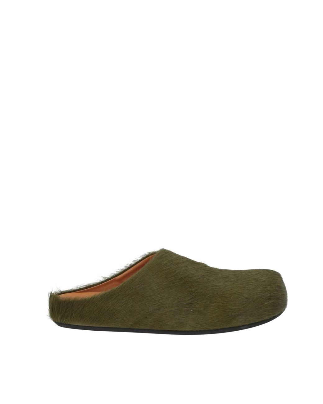 Marni Green Leather Mules