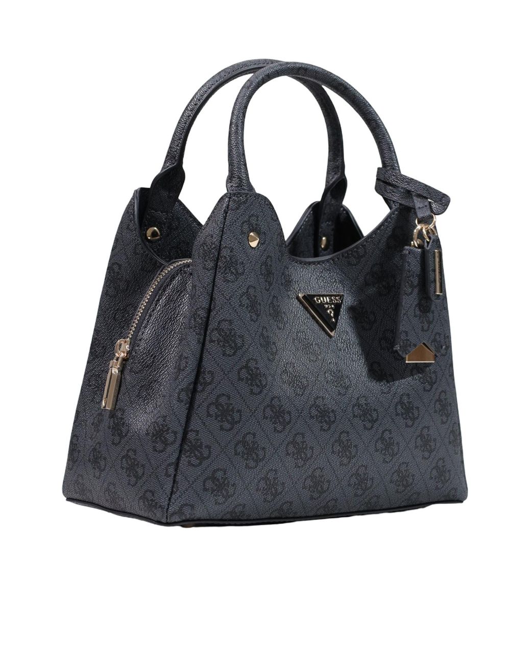 Guess Black Monogram-Print Crossbody Bag