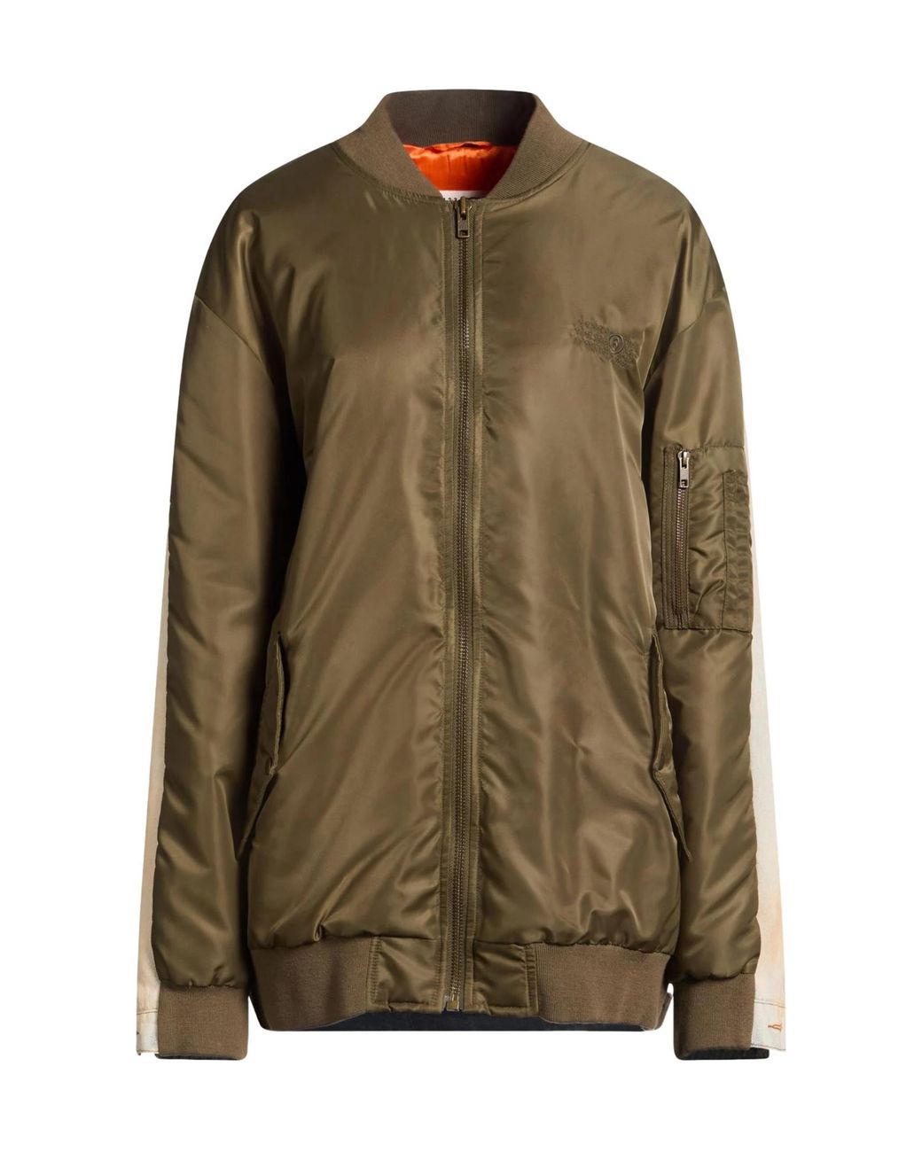 MM6 by Maison Margiela Green Two-Tone Bomber Jacket