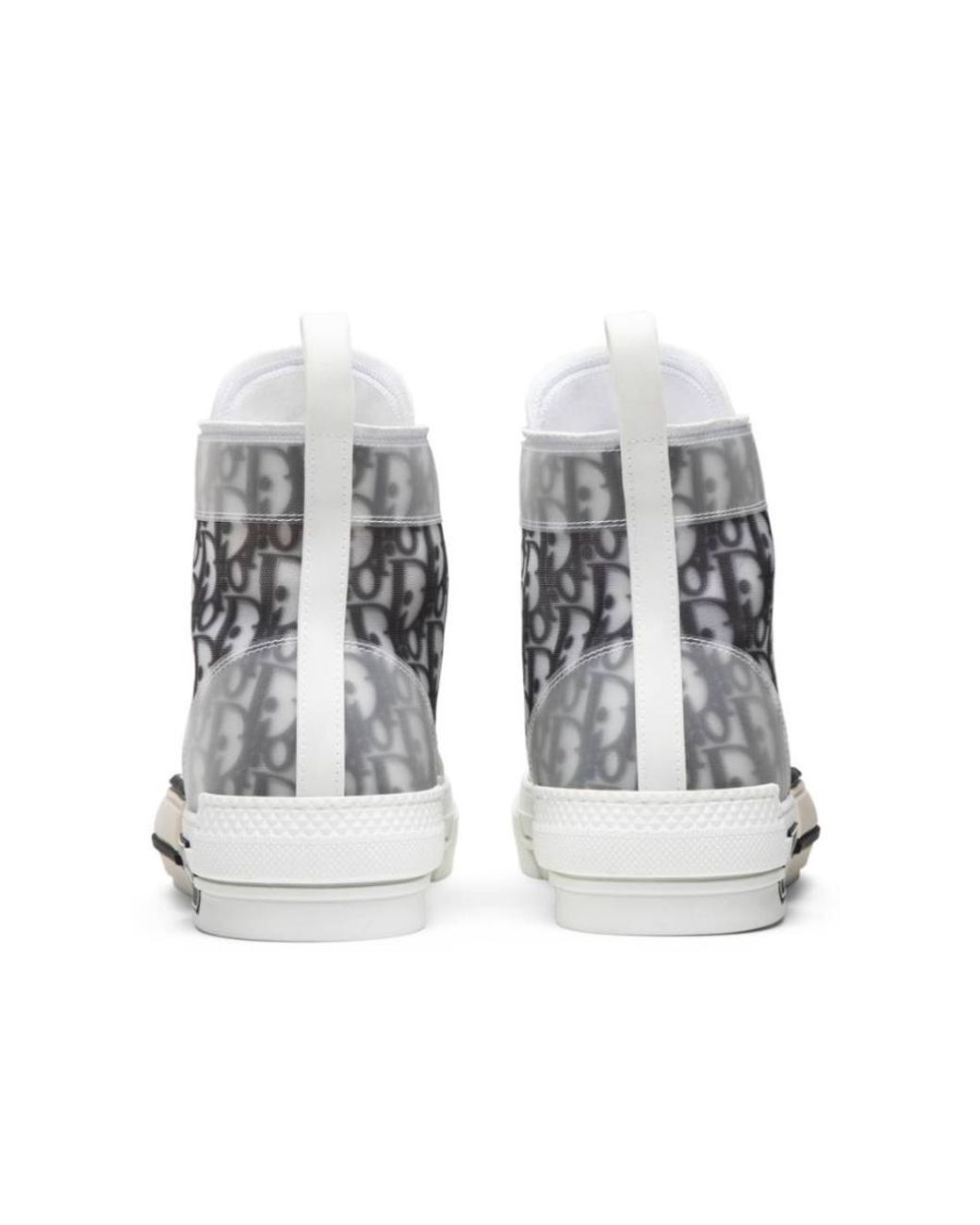 Dior White Homme B23 Oblique High-Top Sneakers for men