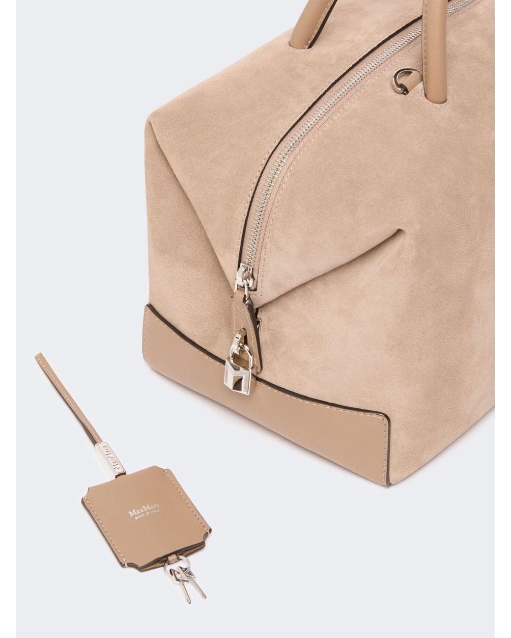 Max Mara Natural Structured Top Handle Travel Bag