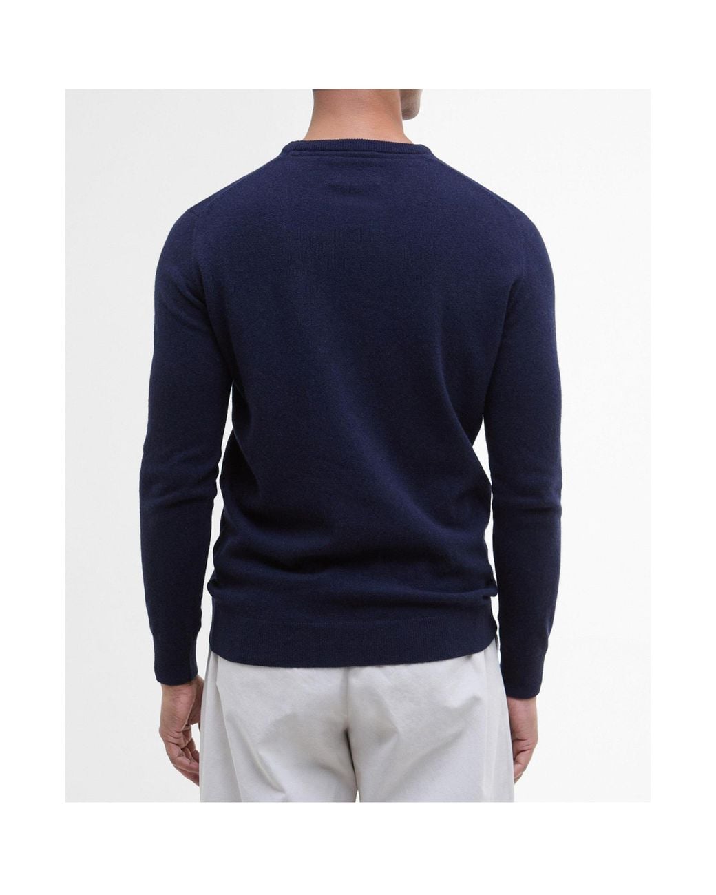 Barbour Blue Crew Neck Knit Sweater for men