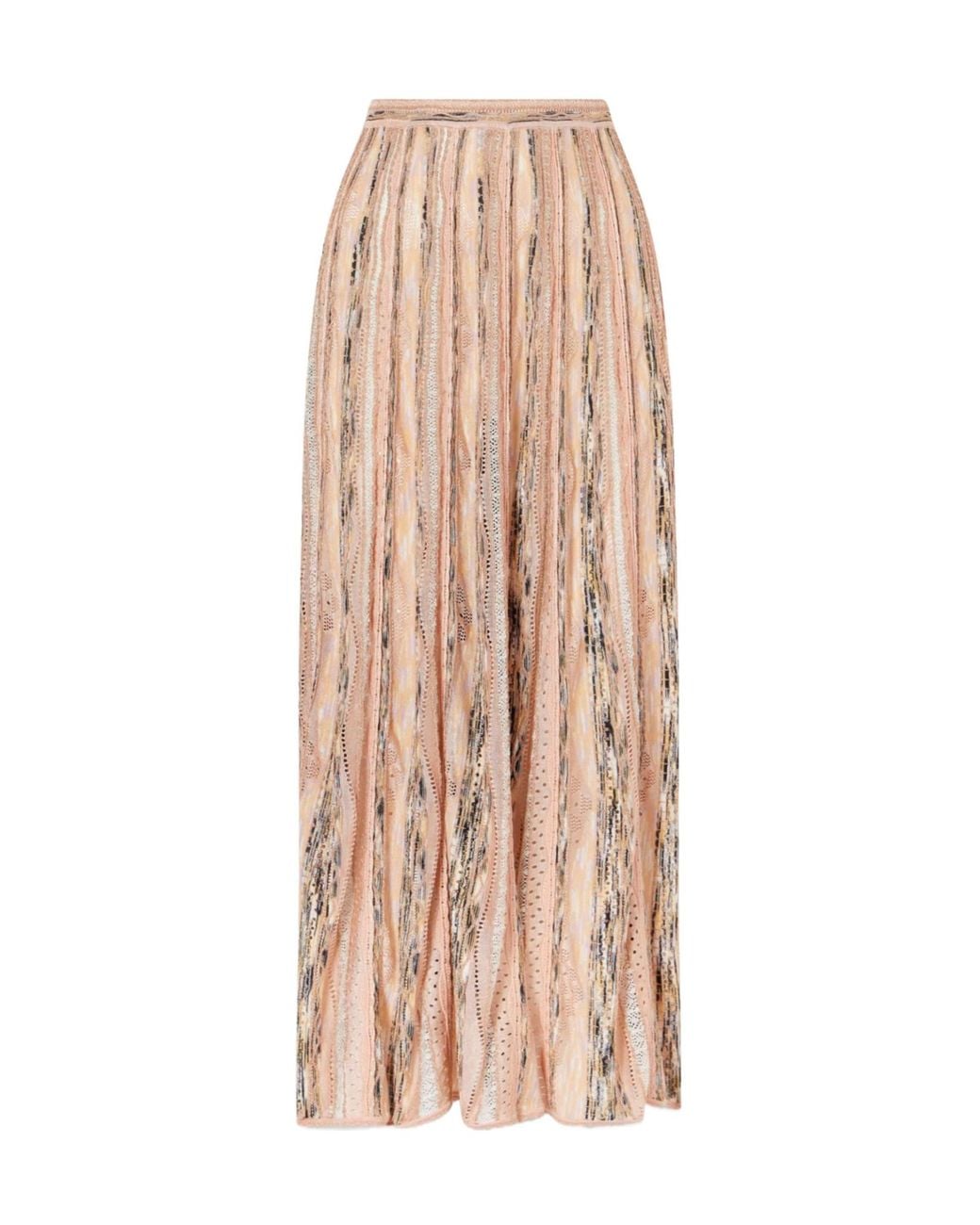 Ulla Johnson Natural Clio Geometric-Pattern Maxi Skirt